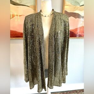 David Rose Night Vintage Gold Lame Confetti Jacket